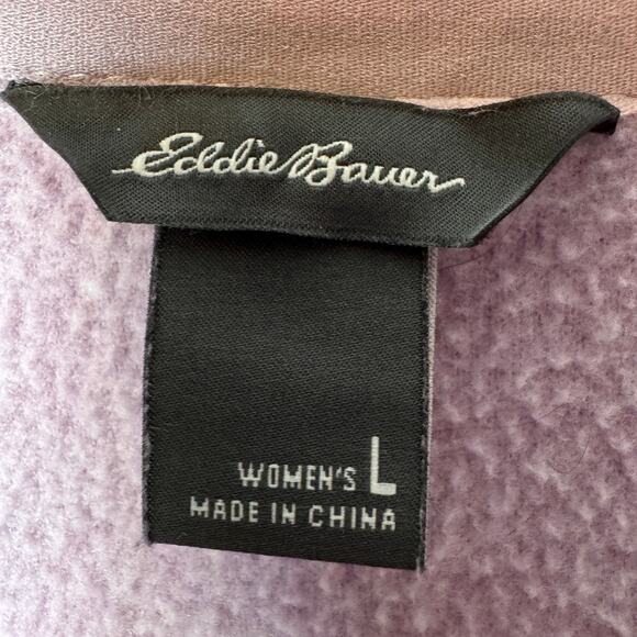 Eddie Bauer Ultrasoft Mock Neck Half-Zip Fleece Lavender Size Large - Picture 6 of 8